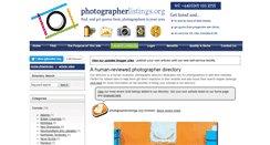 Desktop Screenshot of photographerlistings.org