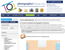 Tablet Screenshot of photographerlistings.org